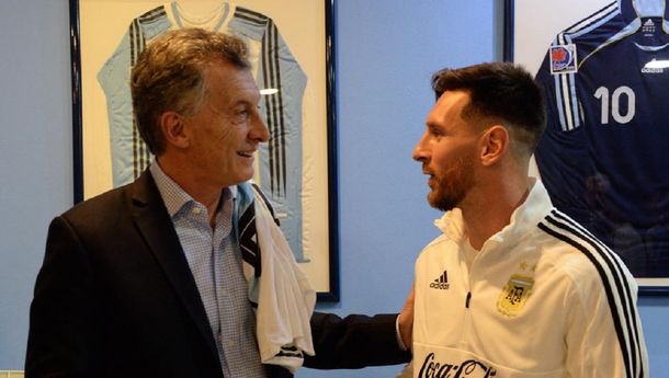 Mauricio Macri con Lionel Messi