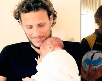 Diego Forlán conoció a su hijo recién nacido