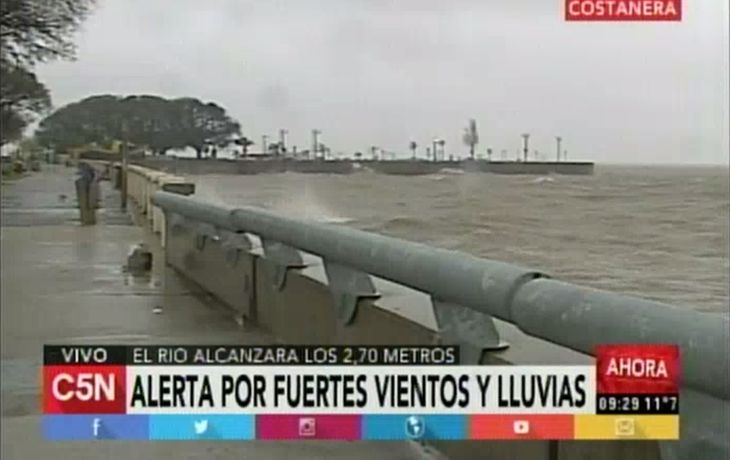 Alerta por la crecida en el Río de la Plata: podría alcanzar los 2.70 metros
