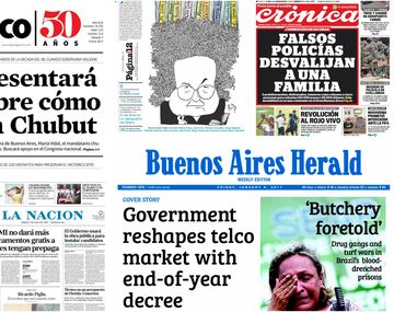 Tapas de diarios del sábado 7 de enero de 2017