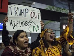 Refugiados contra la medida tomada por Trump Refugiados contra la medida tomada por Trump