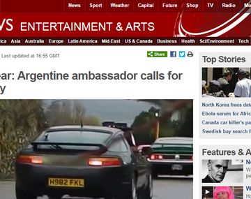 Así reflejó la BBC la queja de la Argentina tras la provocación de Top Gear