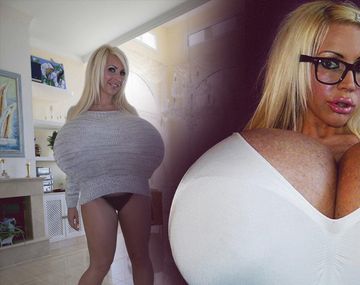 Ella es la mujer que tiene los implantes mamarios más grandes del mundo