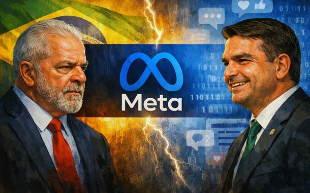 Meta entre Lula y Bolsonaro. Imagen IA