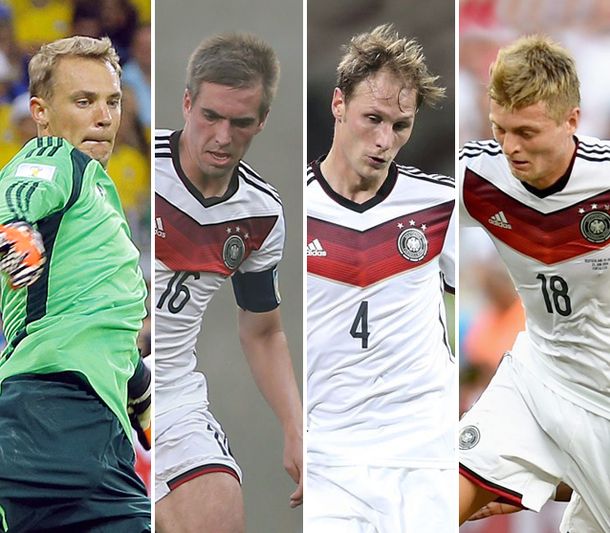 Neuer, Lahm, Howedes y Kroos, el muro alemán para vencer a la Argentina