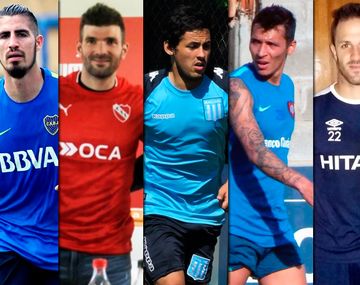 Rojas (River), Benítez (Boca), Gigliotti (Independiente), Meli (Racing), Botta (San Lorenzo) y Martínez (Vélez)