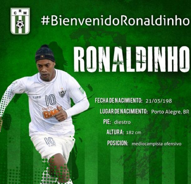 Un club uruguayo anunció la llegada de Ronaldinho, pero todo fue una broma