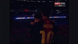 messi festejo un nuevo titulo con thiago en brazos messi festejo un nuevo titulo con thiago en brazos