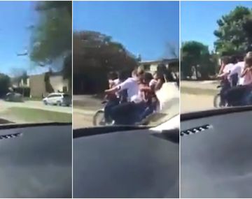 Ocho en una moto en avenida Soberanía de Resistencia