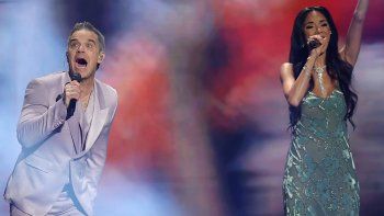 Robbie Williams y Nicole Scherzinger presentaron Desire, el tema del Mundial 2026. Robbie Williams y Nicole Scherzinger presentaron Desire, el tema del Mundial 2026.