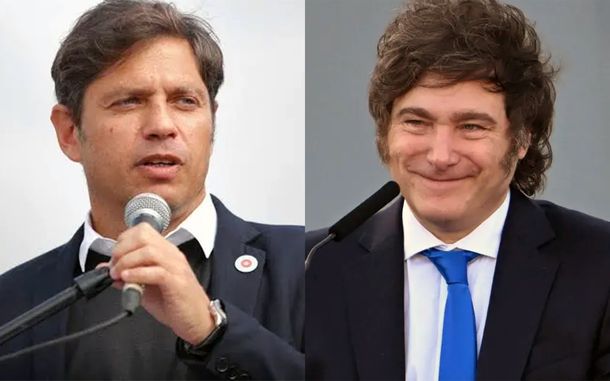 Axel Kicillof y Javier Milei.