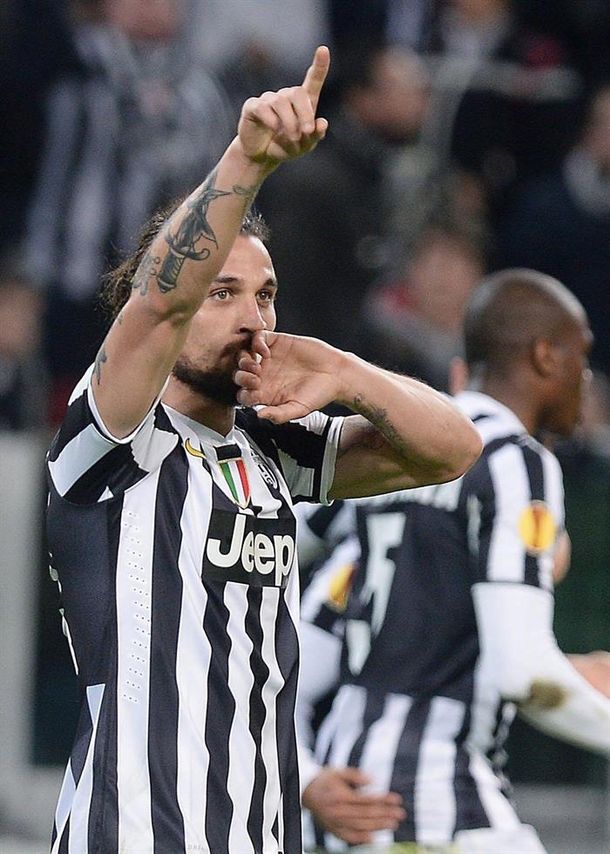 Osvaldo tuvo su bautismo en la red en la Juventus