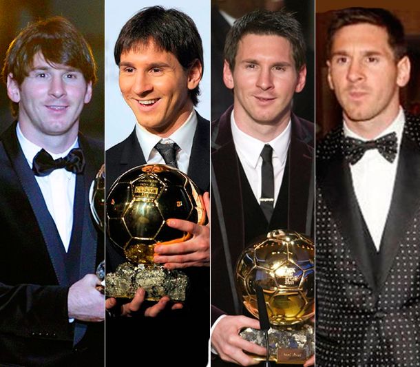 Los llamativos looks de Lionel Messi para el Balón de Oro