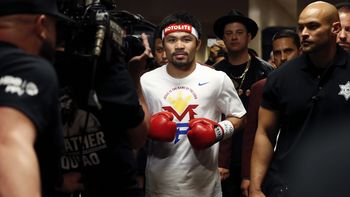 asi subio al ring manny pacquiao para la gran pelea asi subio al ring manny pacquiao para la gran pelea