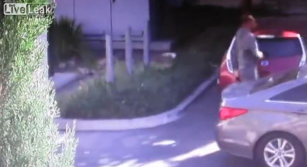 VIDEO: Mirá cómo roba una mochila de un auto estacionado en segundos