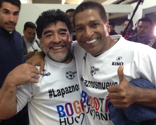Diego Maradona furioso en el Partido por la Paz