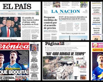 Las tapas de los diarios