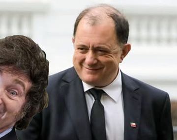 Javier Milei y ministro Iván Poduje.