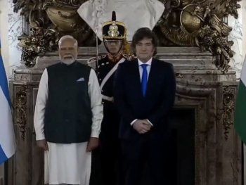 Milei recibió en Casa Rosada al Primer Ministro de la República de la India.
