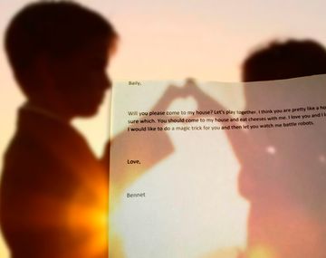 Te quiero y perdí un diente anoche: la tierna carta de amor de un nene de 4 años