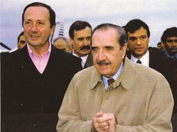 Antonio Berhongaray con Raúl Alfonsín