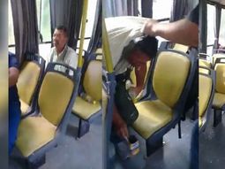 Bajaron a las piñas a depravado que se masturbó frente a una joven en un colectivo
