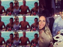 La foto de Mauro Icardi con Éver Banega y su mujer La foto de Mauro Icardi con Éver Banega y su mujer