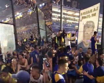 El video del trencito de los hinchas de Boca que es viral por las cargadas y los festejos