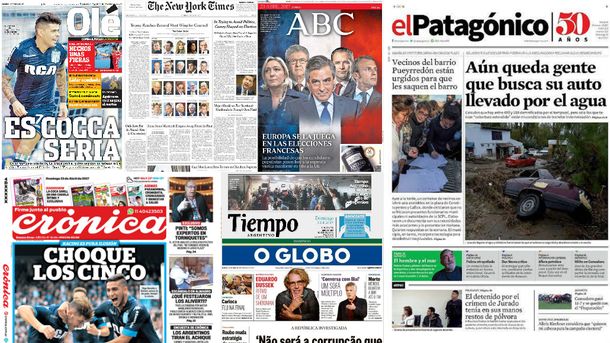 Mirá las tapas de los diarios