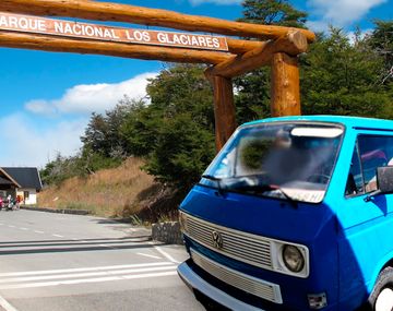 Piquete de turistas en Perito Moreno