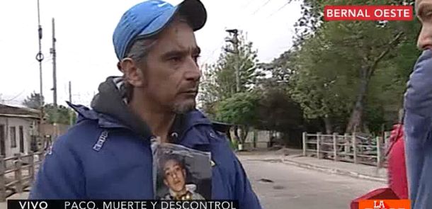 Padre del joven asesinado en Quilmes. Captura de video de C5N.
