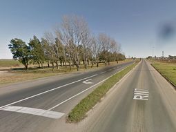 Ruta 7, donde se produjo el accidente Ruta 7, donde se produjo el accidente