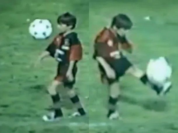 Apareció un video inédito de Lionel Messi de niño haciendo jueguitos en la cancha de Newells