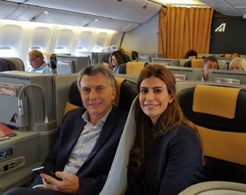 El Presidente Macri junto a Juliana Awada