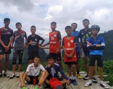 Los chicos rescatados de una cueva en Tailandia.