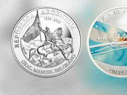 El Banco Central emitió una moneda de plata en honor a Belgrano