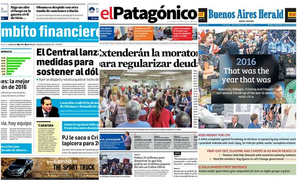 Tapas de diarios del viernes 30 de diciembre de 2016