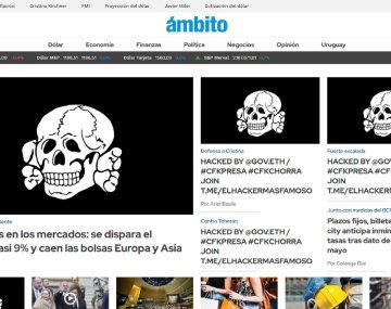El sitio web de Ámbito sufrió un ciberataque