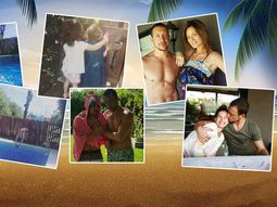 el dia de pileta de gime accardi, nico vazquez, la china suarez, paula y pedro con sus hijas el dia de pileta de gime accardi, nico vazquez, la china suarez, paula y pedro con sus hijas