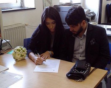 Diego Maradona Jr. se casó en Italia