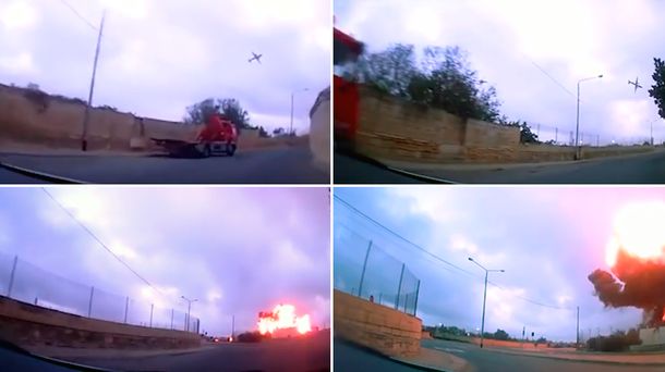 El avión se estrelló este lunes cerca del aeropuerto maltés de Luqa.