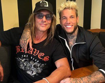Claudio Caniggia se mostró junto a su hijo Alex y su nieta tras la disputa con Nannis