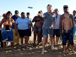 El Presidente en una de sus vacaciones