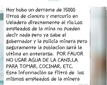 Caos por un mensaje de WhatsApp