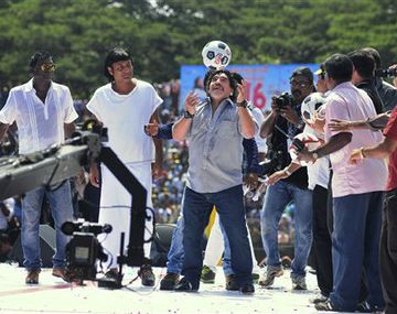 El mal momento de Diego Maradona en la India