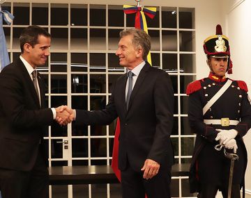 Juan Guaidó y Mauricio Macri