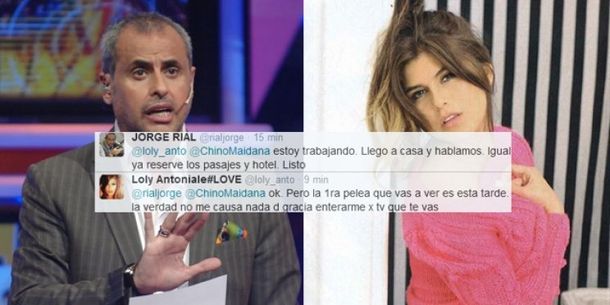 La pelea de Jorge Rial y Loly Antoniale por el viaje sorpresa de él