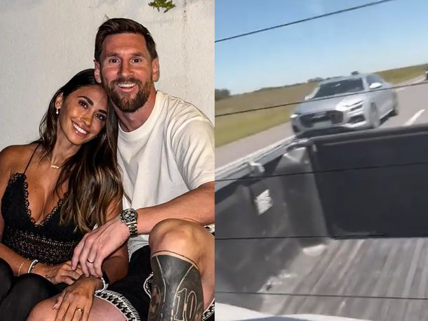 Milagro en Navidad: la emoción de una joven tras cruzarse en la ruta a Lionel Messi y Antonela Roccuzzo
