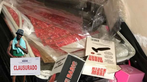 Algunos de los elementos secuestrados en la fiesta que fue clausurada