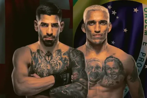 A qué hora pelea Ilia Topuria vs Charles Oliveira en el UFC 317